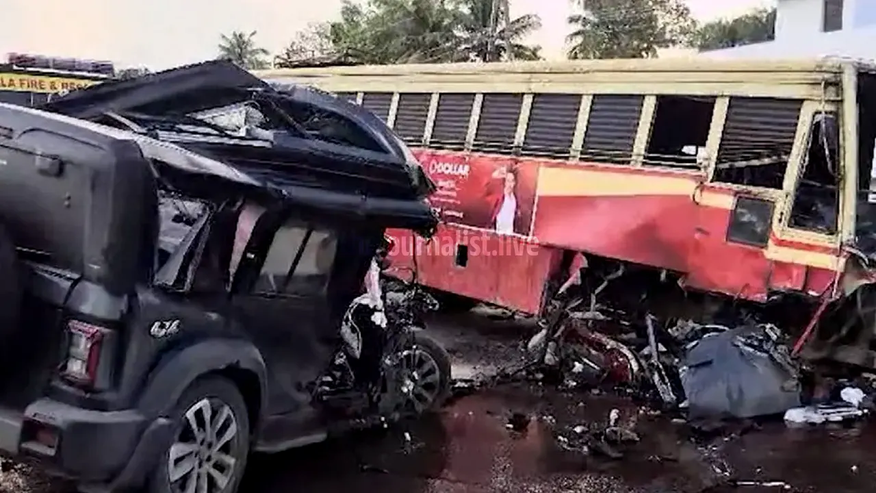 ജീപ്പും കെഎസ്ആർടിസി ഫാസ്റ്റ് പാസഞ്ചറും കൂട്ടിയിടിച്ച് അപകടം; മൂന്ന് പേര്‍ക്ക് ദാരുണാന്ത്യം