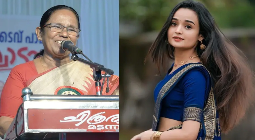മീനാക്ഷിക്ക് അഭിനന്ദനങ്ങളുമായി കെകെ ശൈലജ