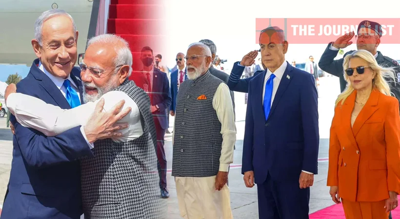 പ്രധാനമന്ത്രി മോദി ഇസ്രായേലിൽ; പ്രോട്ടോക്കോൾ അവഗണിച്ച് ഗംഭീര സ്വീകരണം നൽകി നെതന്യാഹു