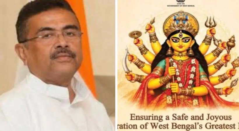 ദുർഗാപൂജ പരസ്യത്തിൽ 11 കൈകളുള്ള ദുർഗാദേവി; പശ്ചിമ ബംഗാൾ സർക്കാരിനെതിരെ പ്രതിഷേധം